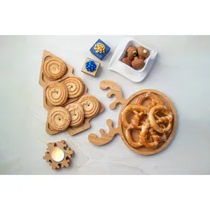 Valipala Plato de Bambú Ecológico con Diseño de Reno para Aperitivos, Vajilla y Decoración para Fiestas - Product Image 2