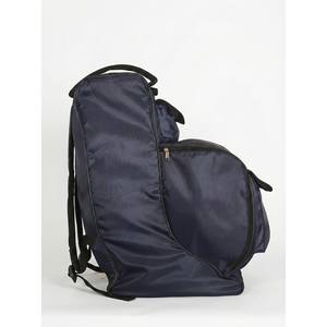 Sac de transport classique bleu marine pour casque et bottes d'équitation avec compartiments zippés – Housse de transport équestre durable pour l'équitation, les voyages et le rangement - Product Image 1