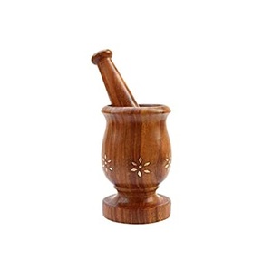 High Grade Wooden Decorative Mortar and Pestle for Kitchen Spice <b>Grinder</b> Crush Press Mash Spices <b>Herbs</b> Garlic for Sale - Product Image 5