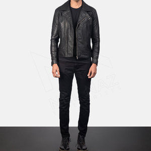 Vestes en cuir d'hiver à design personnalisé pour hommes Nouveau style décontracté avec col montant et tissu en toile de haute qualité - Product Image 6
