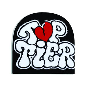 Gorros forrados de satén personalizados, gorros interiores de seda, gorros personalizables con logotipo, gorros de invierno de punto Jacquard para invierno - Product Image 1