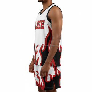 ชุดยูนิฟอร์มบาสเก็ตบอลพิมพ์ลายดิจิตอลสะท้อนแสงโพลีเอสเตอร์พร้อมโลโก้และหมายเลขแบบกำหนดเองสำหรับผู้ชายและนักเรียน ยืดหยุ่นสูง - Product Image 6