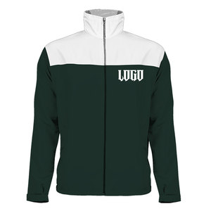 Chaqueta cortavientos Softshell larga para hombre con capucha Parches personalizables de estilo de cremallera de moda - Product Image 4