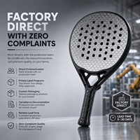 JAS Oferta Especial Raqueta de Pádel de Fibra de Carbono Plateada 12K, Fabricación OEM Personalizada, Tejido Plateado Profesional, Núcleo Ligero de EVA, Poliéster