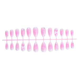 Faux ongles en ABS, ongles à presser, <span class=keywords><strong>forme</strong></span> carrée, ongles artificiels, kit de manucure avec lime à ongles et strass - Product Image 5