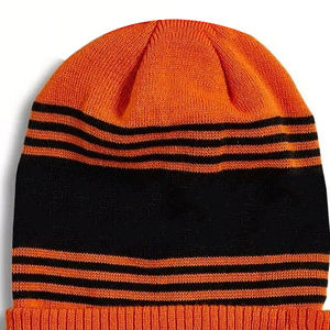 Bonnets en laine mélangée respirants et imperméables de qualité supérieure avec logo personnalisé, unisexe, conçus par OEM, chauds pour l'hiver, motif uni - Product Image 3