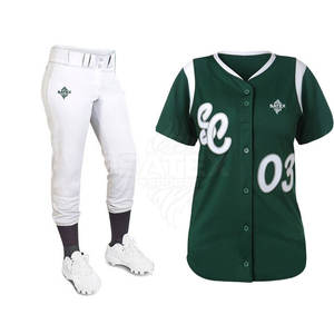 Uniformes de Softbol de Equipo Personalizados de Fábrica OEM, Transpirables, 100% Poliéster, de Alta Calidad - Product Image 6