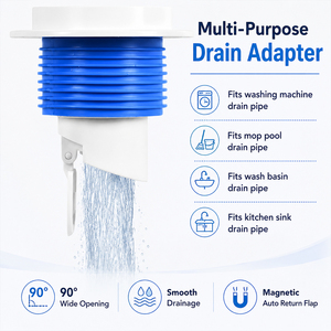 <span class=keywords><strong>Bouchon</strong></span> de vidange en plastique pour tuyaux de 2 et 3 pouces, anti-odeur, anti-colmatage, anti-insectes, drainage rapide, pour <span class=keywords><strong>lave</strong></span>-<span class=keywords><strong>linge</strong></span>, évier, salle de bain - Product Image 4