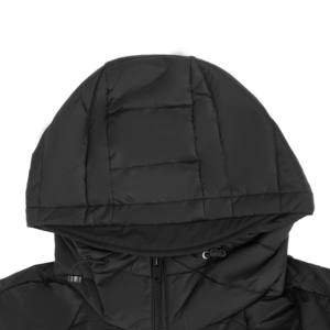 Chaqueta acolchada impermeable con capucha para hombre con cuello levantado y logotipo frontal suave al tacto invierno Puffer - Product Image 2