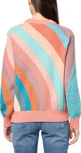 Pulls de créateur multicolores pour femmes, en laine respirante, mode hiver, col rond tricoté personnalisé pour hommes - Product Image 3