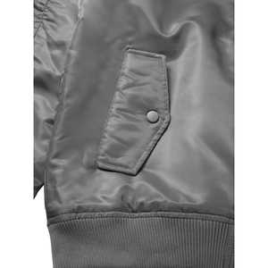 Chaqueta Bomber de estilo callejero para hombre delgada más vendida Color sólido y ligero con cierre de cremallera de cuello alto para invierno - Product Image 6