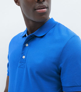 เสื้อโปโลใส่สบายสีฟ้าสดใสคลาสสิกสั่งทำได้ตราใหม่ล่าสุด - Product Image 3