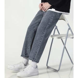 กางเกงยีนส์ผู้ชายขากว้างสีน้ำเงินสีดำกางเกงยีนส์หนาเทรนด์2025 - Product Image 4