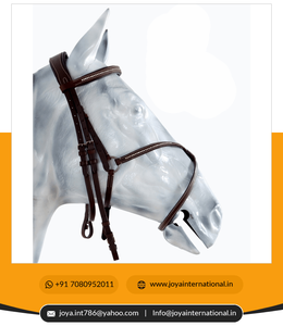 Plegable BR033 Calidad Cuero Headstall Figura 8 Brida con tachuelas brillantes Diseño Horse Products - Product Image 3