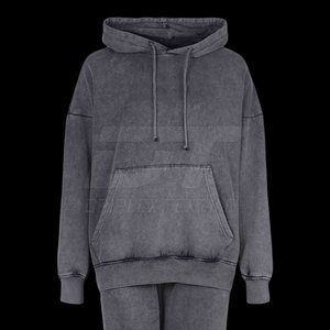 ชุดวอร์มผู้หญิงซักได้แบบเป็นกรดผ้าคอตตอนแห้งเร็วสวมใส่สบาย - Product Image 5