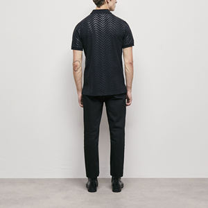 เสื้อโปโลลำลองผู้ชายไซส์พิเศษเสื้อกีฬาระบายอากาศแขนสั้นเสื้อโปโลผ้าฝ้ายโพลีเอสเตอร์ - Product Image 3