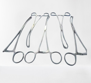 Pinzas Quirúrgicas Curvas de Acero Inoxidable Duplay de 26 cm, Agarre Manual, Alta Capacidad de Sujeción de Esponjas, para Cirugía General Clase I - Product Image 6