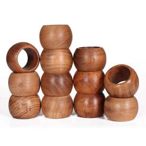 ห่วงรัดผ้าเช็ดปากทำจากไม้สำหรับตกแต่งโต๊ะที่บ้านโรงแรมร้านอาหารจากผู้ผลิตอินเดีย - Product Image 3