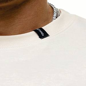 T-shirt en coton blanc pour hommes avec design OEM T-Shirt oversize avec épaules tombantes T-shirts personnalisés avec impression de qualité - Product Image 3