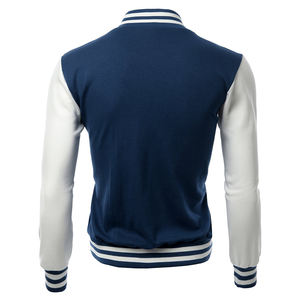 Fabricante OEM de alta calidad de béisbol Bomber Letterman chaqueta de invierno Chenille parches bordados de cuero Varsity chaqueta de los hombres - Product Image 5