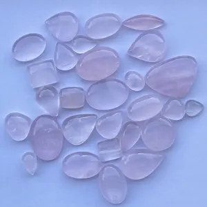10mm 20mm 30mm Natural Pink Rose Quartz Smooth Free Size Loose Cabochon Calibrated Semi Precious Stones Cabs Rings Crystal New