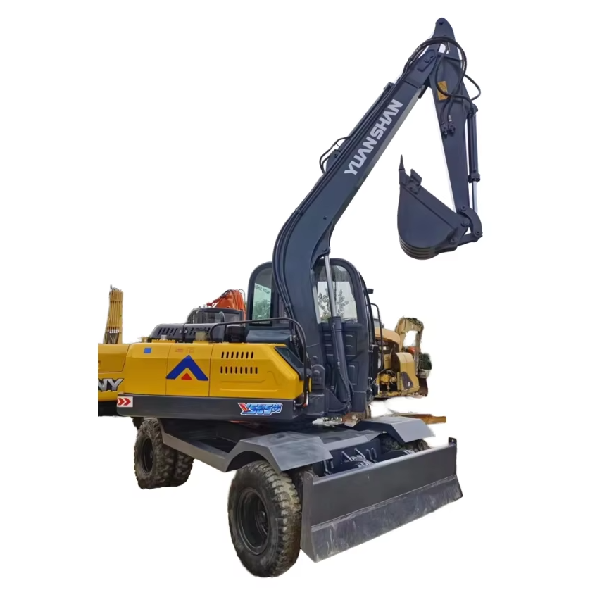 Excavator Chinese Plant Digger X585W XiaMen YuanShan Wheel Used Excavator Used Construction Machine