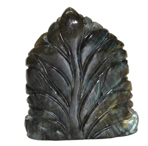 Hand-Crafted High Quality Labradorite Ganesha Carving <b>Statue</b> Natural Quartz Crystal Healing Stone Figurine for Buddhism Theme - Product Image 4