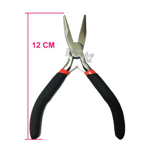 Hair <b>Extension</b> Pliers Straight Mouth Black Handle High Carbon Steel for Micro Ring <b>Beads</b> Feather <b>Extensions</b> - Product Image 4