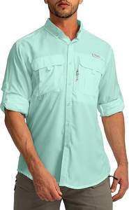 Wholesale <b>Men</b> <b>Western</b> Style Fishing <b>Shirt</b> Button Custom Logo Long Sleeve Style <b>Men</b> Summer Casual Fishing <b>Shirt</b> - Product Image 5