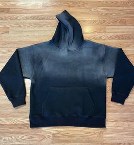 Custom Luxury Embroidery Streetwear Hoody Cotton Fleece Vintage Oversized Acid <b>Wash</b> Men Distressed Zip up Hoodies & Sweatshirts - Product Image 4