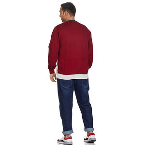 Sudadera Térmica de Algodón Rojo, Transpirable, de Forro Polar, Secado Rápido, Color Sólido, para Hombre - Product Image 4