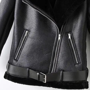Chaquetas de Cuero Premium para Mujer, Chaqueta de Cuero de Manga Larga, Diseño OEM, Logotipo Personalizado, Chaquetas de Cuero al por Mayor para Mujer - Product Image 5