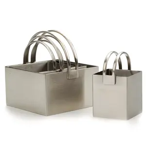 Herramientas para hornear de forma cuadrada de acero inoxidable ajustable, cortador de galletas, molde para pastel de Mousse con mango, resina epoxi - Product Image 1