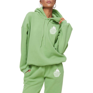 El mejor Material sudaderas con capucha de invierno para mujer con insignia de manga larga personalizada Spandex/algodón OEM ropa de calle de moda para niñas - Product Image 6