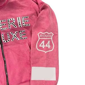 Best Selling 2025 Winter Arrival <b>Men</b> <b>Thick</b> Fleece Blank Full Face Zip up <b>Hoodies</b> for Sale in Cheap Rates Rhinestone <b>Hoodies</b> - Product Image 2