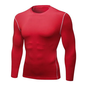 <b>Men's</b> Custom Logo Active <b>Tops</b> Quick Dry Long Sleeve Rash Guard Surf <b>Swim</b> Gym Tight UV Protection Mock Compression Shirt Design - Product Image 4