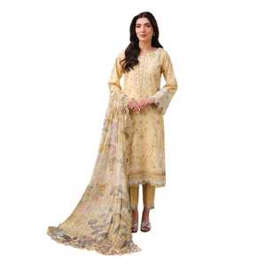 Conjunto de traje pakistaní original con bordado pesado, seda viscosa, diseñador Dupatta, colección de césped ecológica, cintura natural - Product Image 1