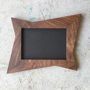 Cadre Photo incrusté de bois et de bois forme rectangulaire pour la maison hôtel bureau Table décoration murale cadre Photo fait à la main - Product Image 1