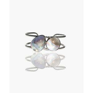 Bracelet de mode à deux rangs de perles Mabe irrégulières - Product Image 1