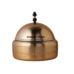 Ensemble de deux casseroles en métal Meilleure qualité Casserole design faite à la main Forme ronde Chauffe-plat en métal en gros - Product Image 2