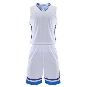 Uniforme de baloncesto transpirable sin mangas para hombre, buena venta, ropa deportiva lisa en blanco, conjuntos de camisetas de entrenamiento - Product Image 2