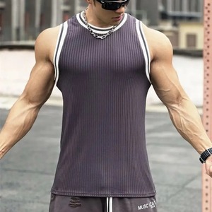 A la venta, chalecos de algodón, ropa interior sin mangas, camiseta sin mangas, chaleco muscular sólido, Camisetas interiores, cuello redondo, ropa de gimnasia, camisetas sin mangas para culturismo - Product Image 4