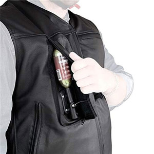 New Arrival Top High Quality Men Leather Vest Latest Design <b>Bike</b> Leather Vest For Men - Product Image 3