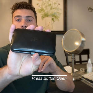 Juego de 4 pinzas de Punta inclinada de acero inoxidable (verde) para depiladora de vello facial y cejas con ESTUCHE DE ESPEJO - Product Image 4