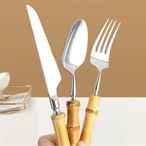 Juego de mango de woFork natural de lujo con mango de madera con acabado de brillo de espejo para comedor gourmet y ocasiones especiales - Product Image 3