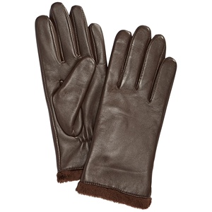 Gants en cuir de mouton à écran tactile pour femme, fourrure de renard, vente en gros, mode hiver - Product Image 1