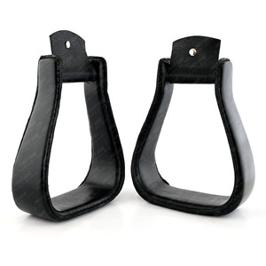 Quality English Saddle western Stirrups <b>Boot</b> stirrups glazed leather Free Jump Western Horse Riding Aluminum Racing Stirrups - Product Image 2