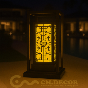 DNT.004.03 Lampe de jardin LED Premium Blanc Chaud, Lampes de paysage en fer et aluminium, Alimentation CA, IP65 pour l'aménagement paysager d'hôtels - Product Image 1