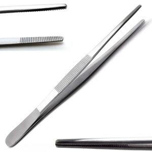 Juego de instrumentos de acero inoxidable con punta dentada de 5,5 pulgadas y 1,8 cm, pinzas manuales para pulgar, pinzas para tejido - Product Image 3