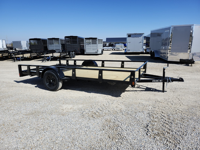 Nouvelles remorques à riz 2026 82X14 à essieu simple, remorque utilitaire avec rampe de 5 pieds, capacité de charge de 2001-3000 kg, taille 7x14